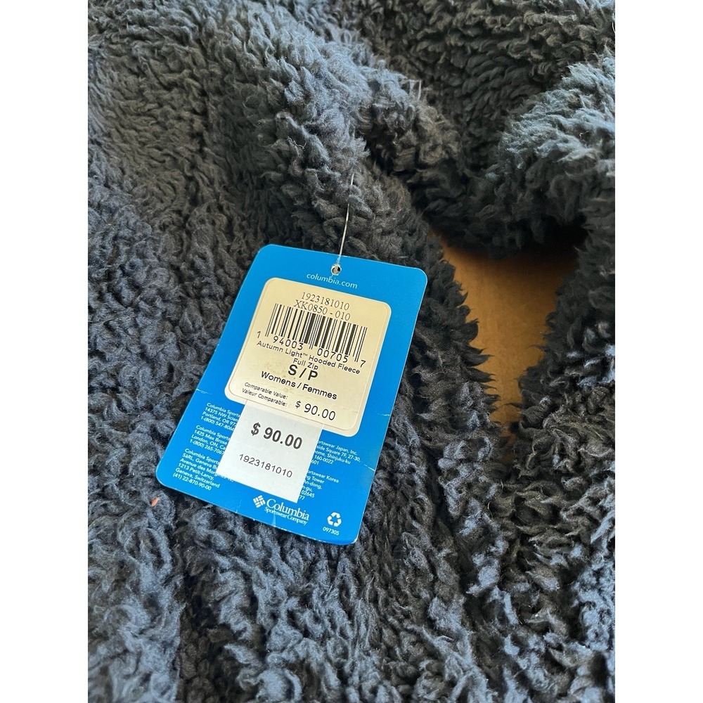 Columbia Women's Autumn Light Hooded Fleece Full Zip NEW Sz S Small Black - Picture 2 of 9
